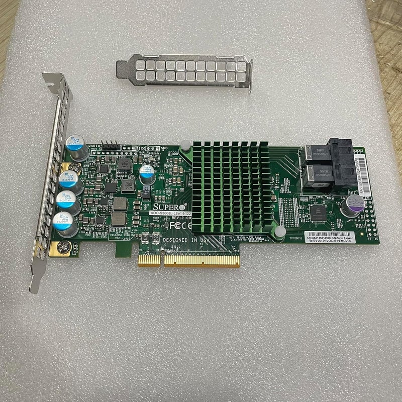 SXTAIGOOD SAS3008 AOC-S3008L-L8E 9300-8I وضع IT HBA JBOD PCI-E 3.0 SATA/SAS 8-Port SAS3 12Gb/s ZFS FreeNAS unRAID+2* كابل SATA SFF-8643 - Image 3